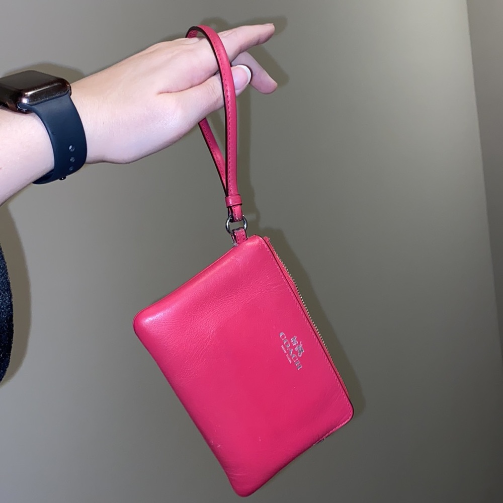 Pink Coach Wristlet